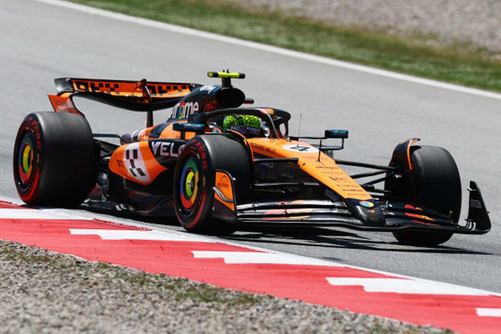 Norris in pista durante le FP1 in Spagna (Fonte: Formula passion)