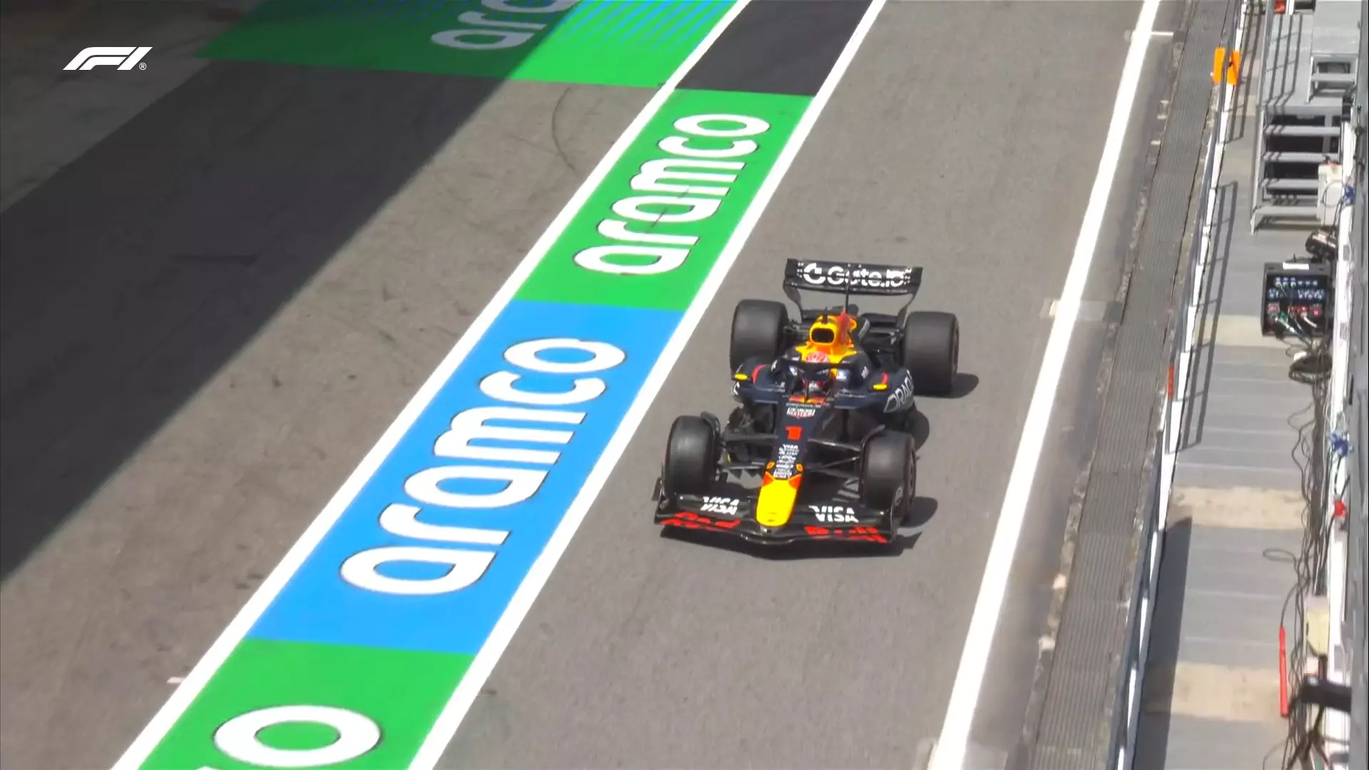 Verstappen ai box nella gara in Spagna