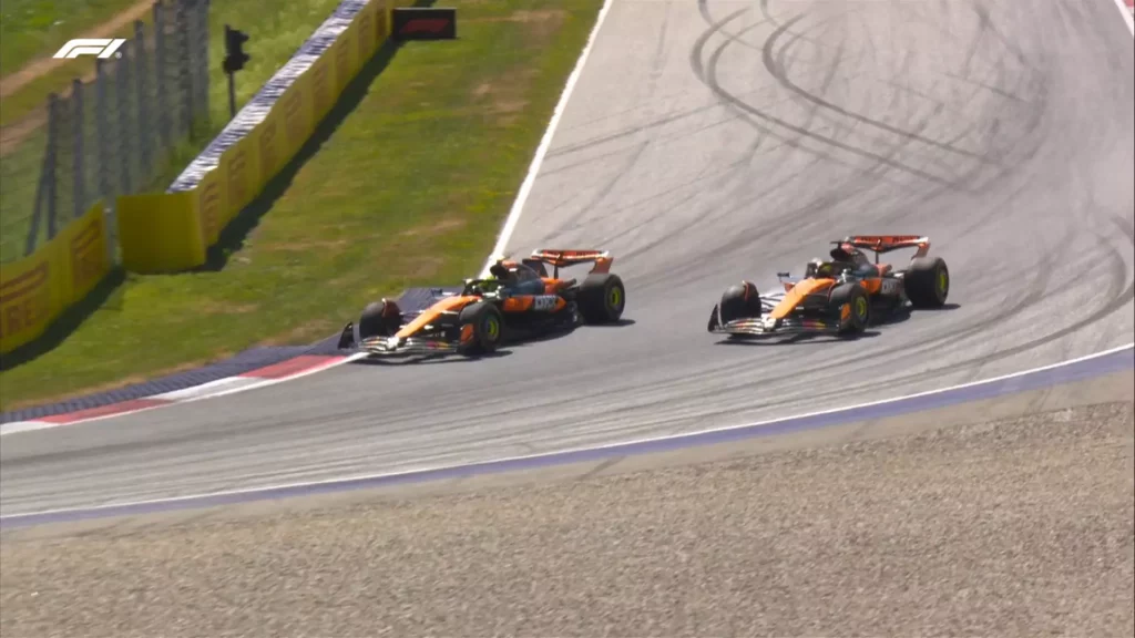 La battaglia delle due McLaren nella gara in Austria