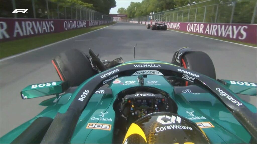 Stroll a muro durante le FP2 del Gp del Canada (Fonte X: Formula 1)