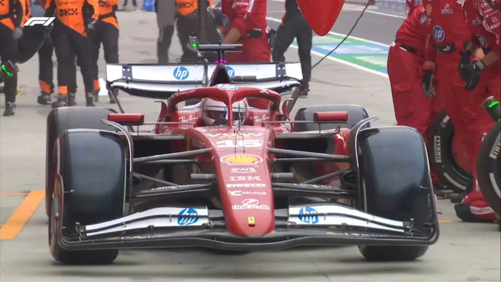 La sosta di Charles Leclerc nella gara in Ungheria