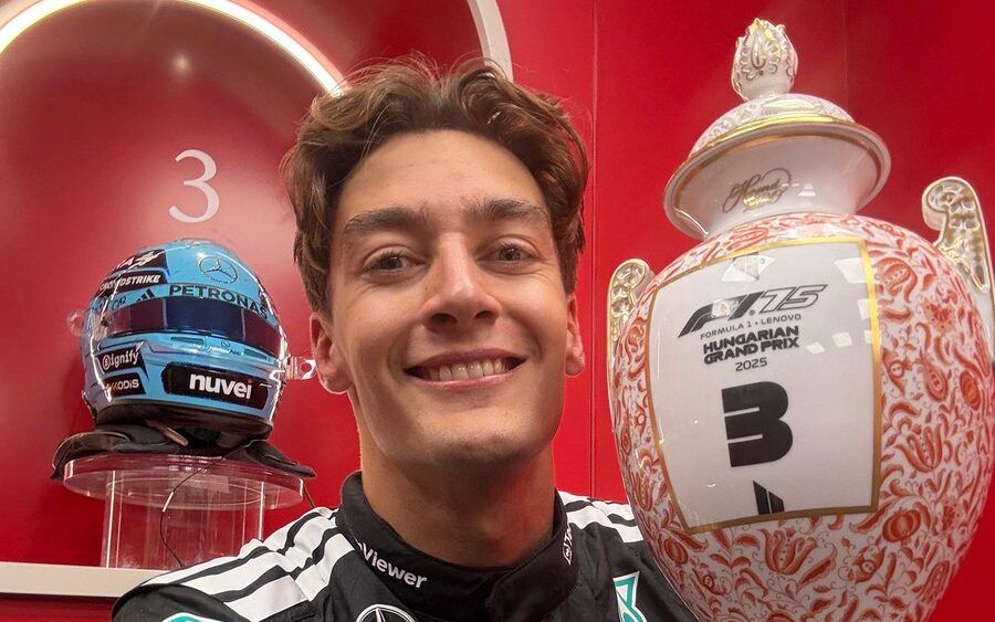 George Russell dopo il 3° posto nel GP di Ungheria