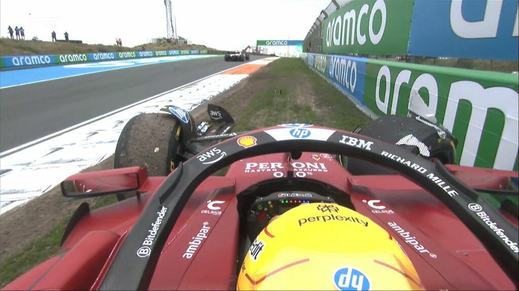 Incidente per Hamilton in Olanda: gara finita