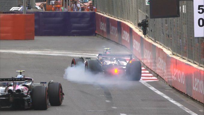 lungo di Bearman durante le FP2 di Baku