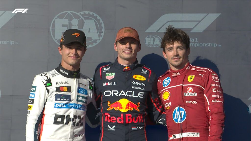 I primi tre nelle qualifiche del GP di Austin (Fonte X: Formula 1)