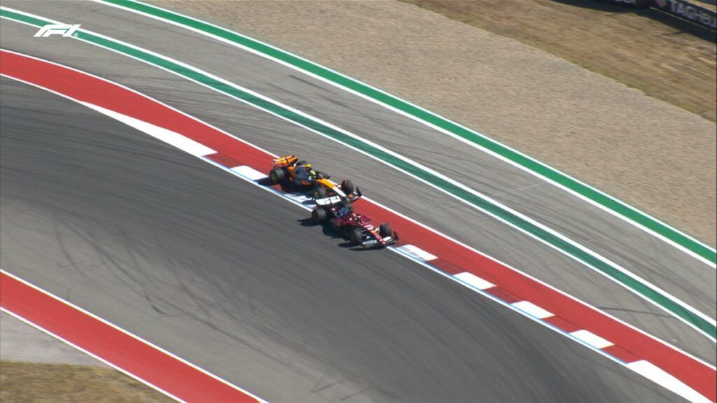 bagarre tra Norris e Leclerc nella gara del GP di Austin
