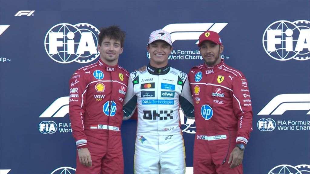 Le prime tre posizioni nelle qualifiche del GP del Messico (Fonte X: Formula 1)