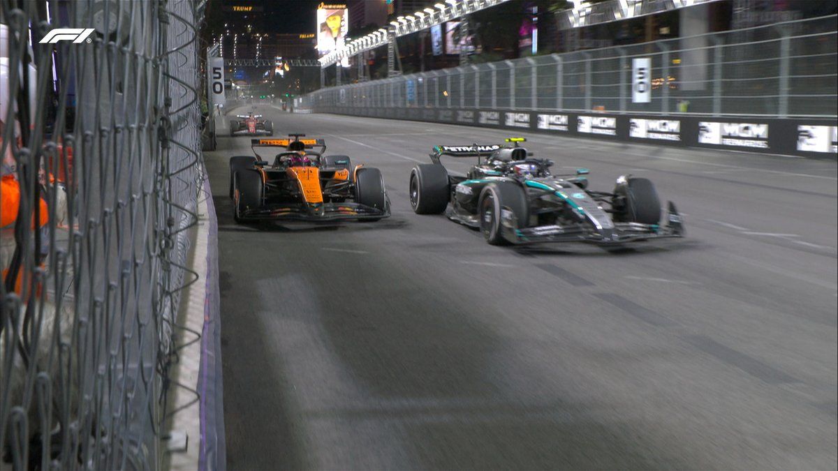 Piastri si avvicina ma non riesce a passare Antonelli in questa gara.