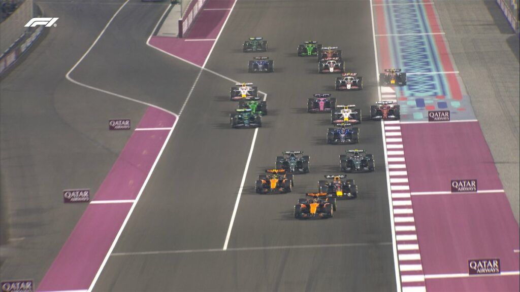il via della gara del GP del Qatar