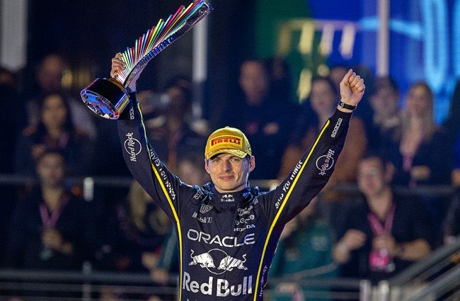 Verstappen sul podio del GP di Las Vegas